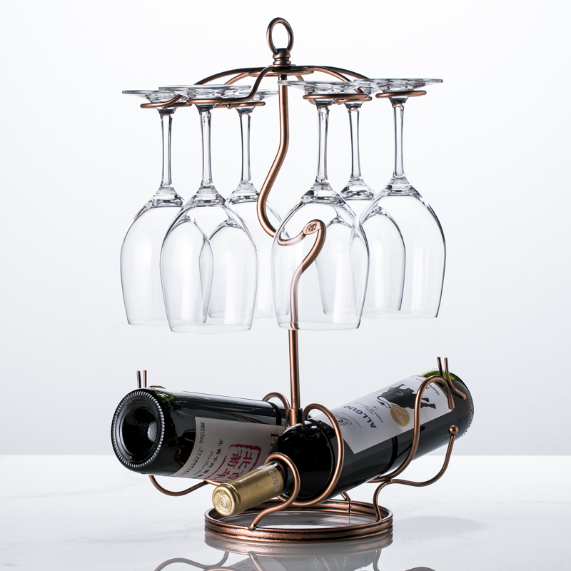 Upside down wine glass rack